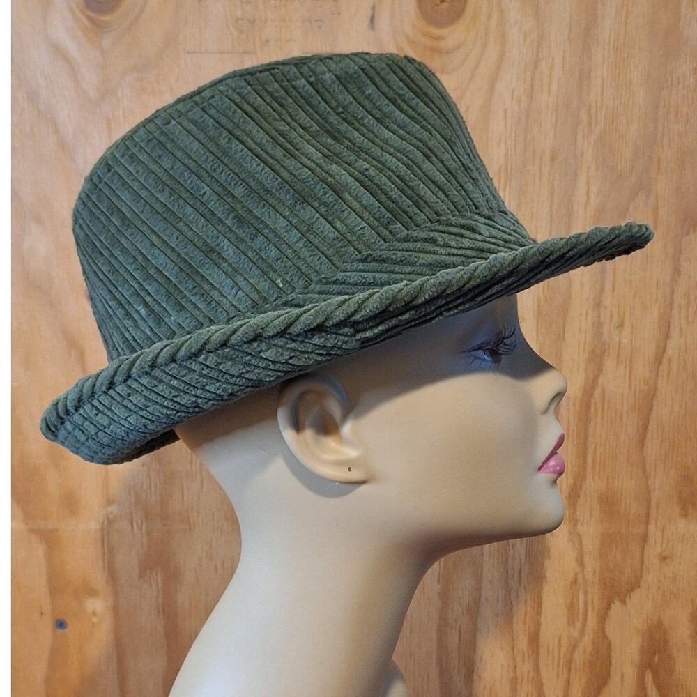 Something Special L.A. Fedora Women's One Size Olive Green Corduroy Classic - Picture 3 of 6